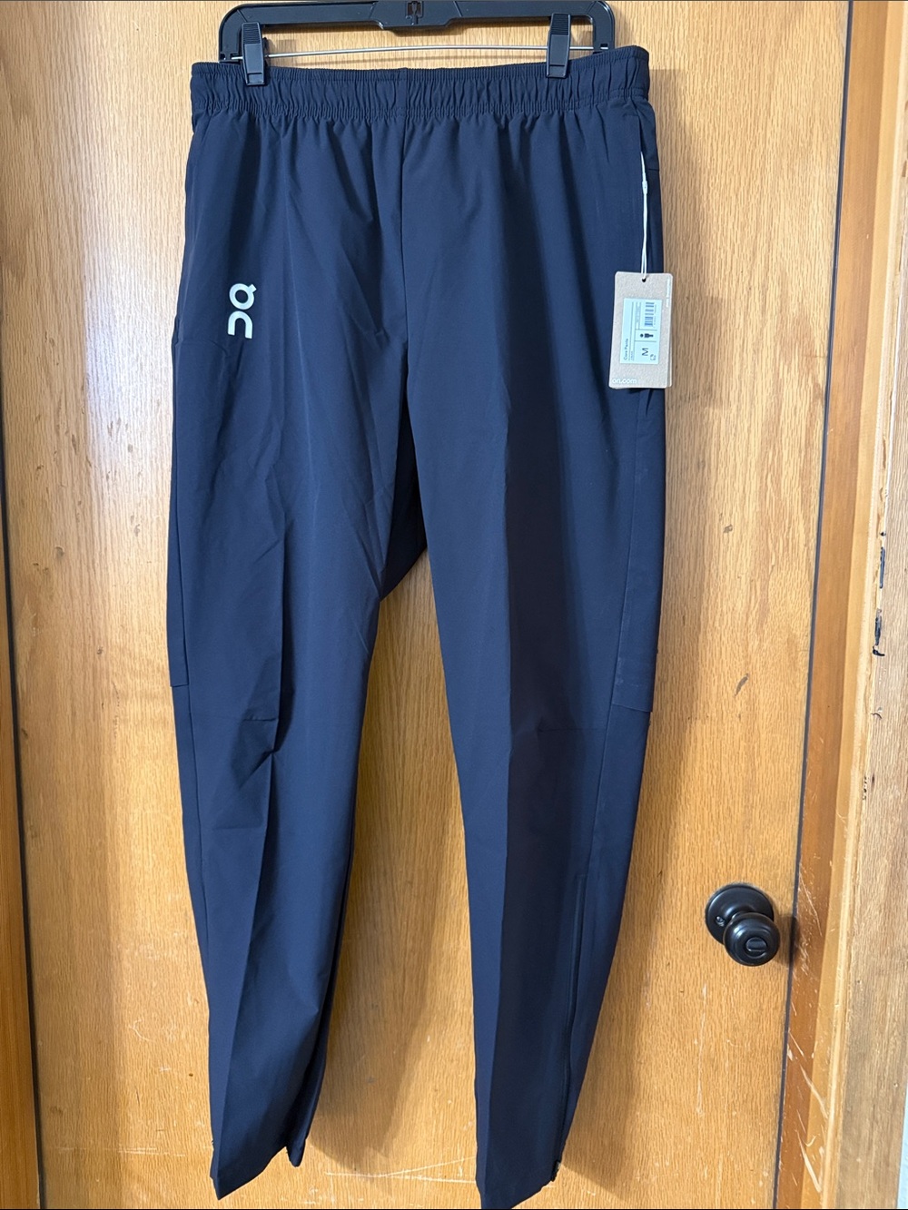 On Running Men's Black Core Pants with White Logo